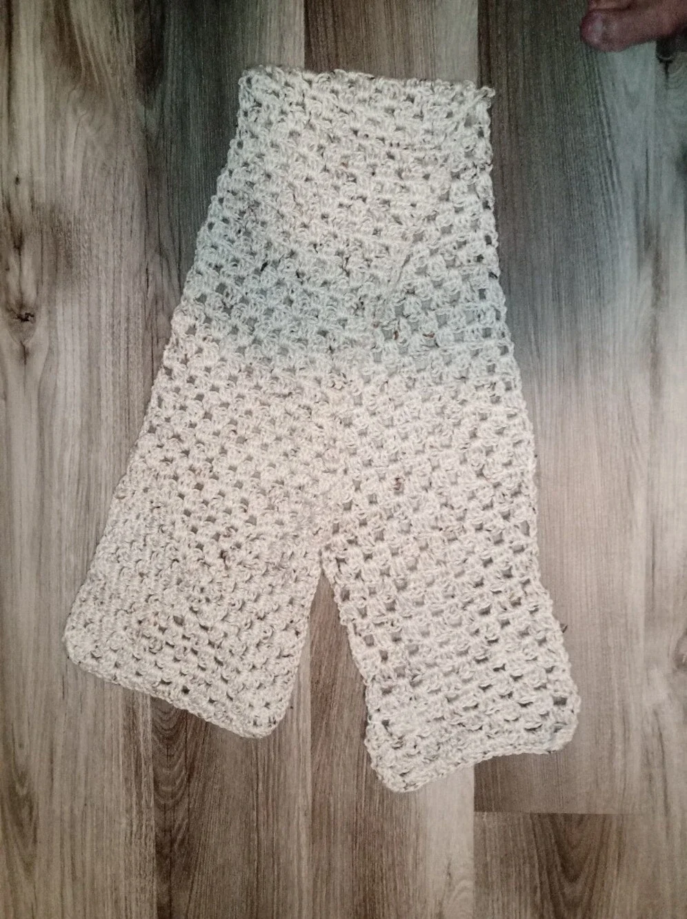 Handmade Cream And Brown Crochet Scarf - Women Accessories